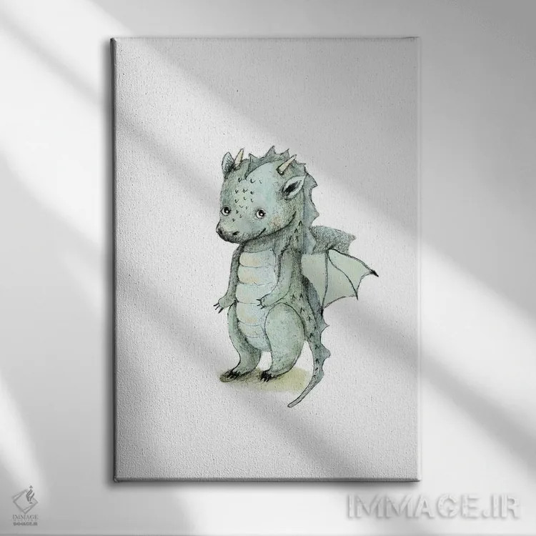 تابلو دکوراتیو اژدها اثر پائولا زاکیمی - نمای روبهرو روی دیوار