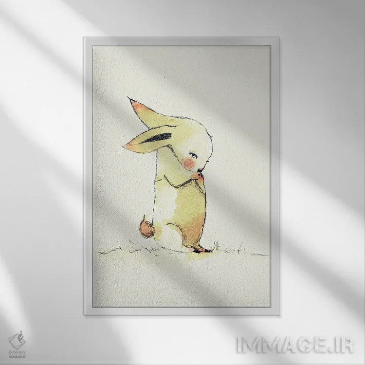 تابلو دکوراتیو بومبوم اثر پائولا زاکیمی - نمای قابدار سفید