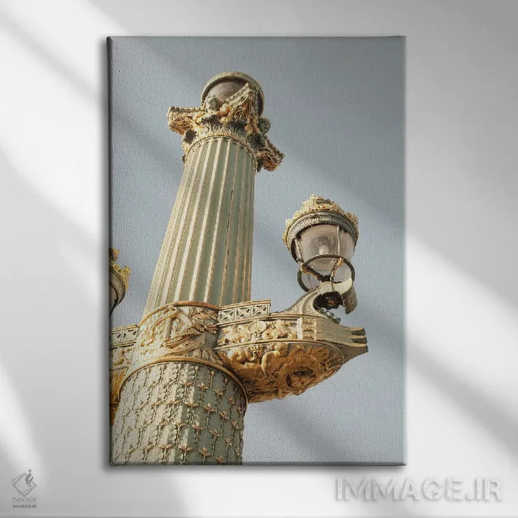 تابلو دکوراتیو چراغ پاریس اثر گریس دیجیتال آرت کو - نمای روبهرو روی دیوار