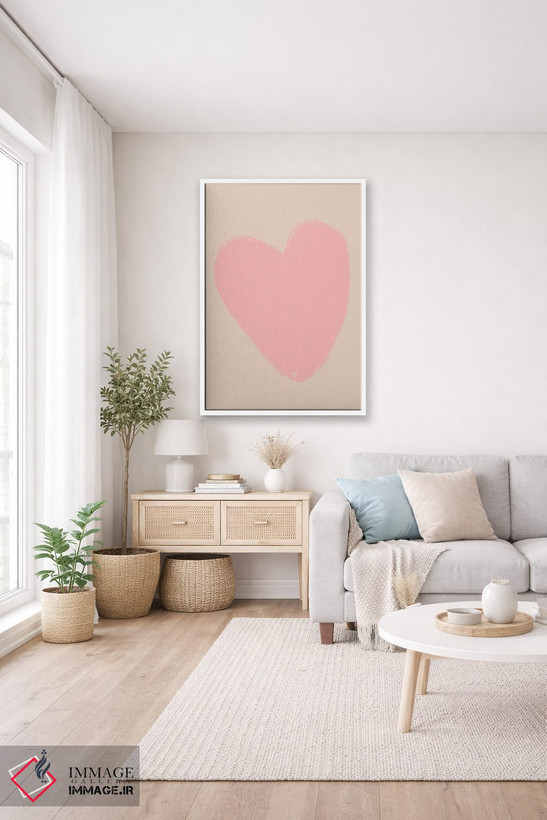 تابلو مینیمال قلب عشق اثر گریس دیجیتال آرت کو - D3W