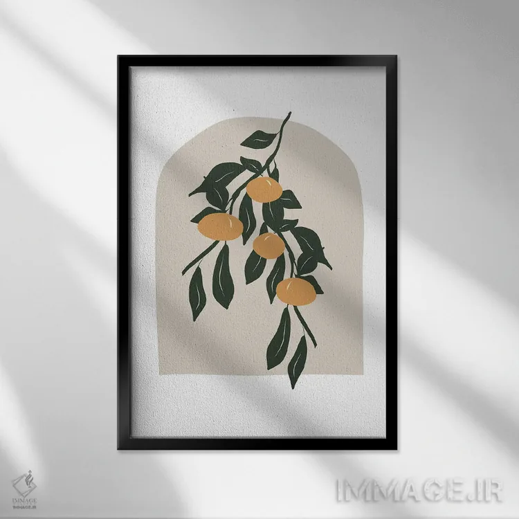 تابلو مینیمال مرکبات اثر گریس دیجیتال آرت کو - نمای قابدار مشکی