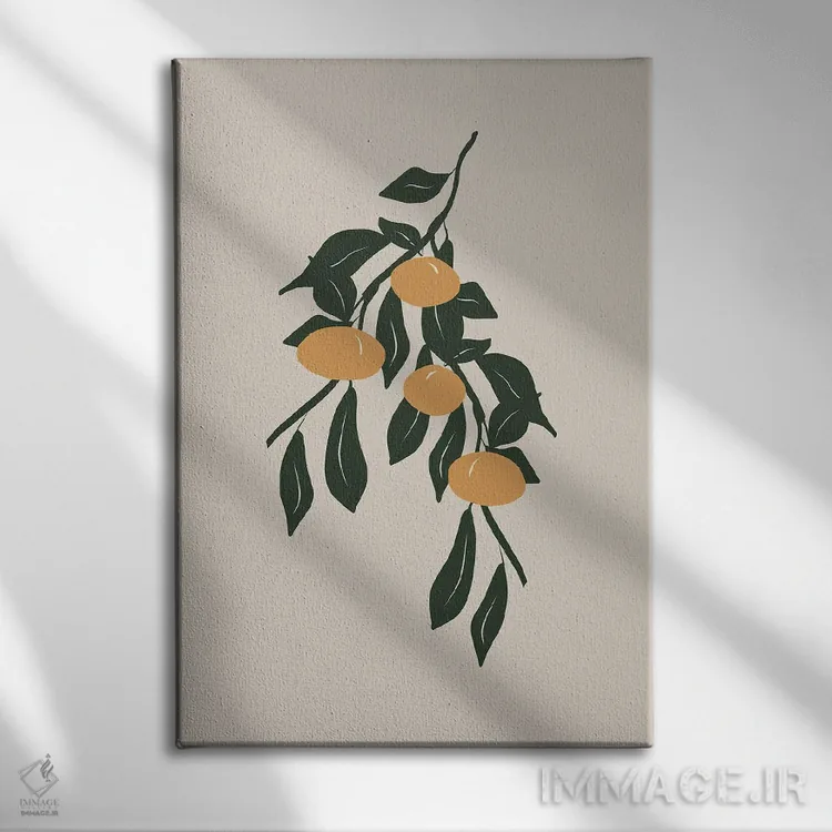 تابلو مینیمال مرکبات III اثر گریس دیجیتال آرت کو - نمای روبهرو روی دیوار