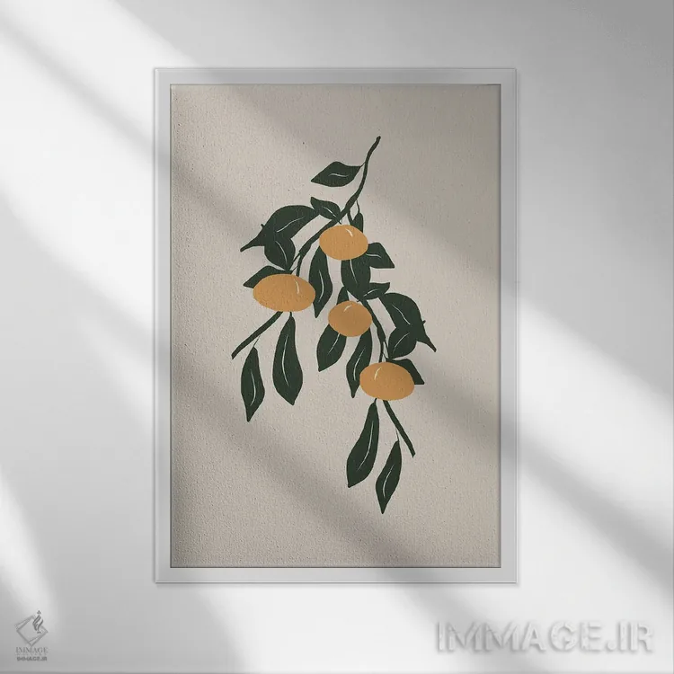 تابلو مینیمال مرکبات III اثر گریس دیجیتال آرت کو - نمای قابدار سفید