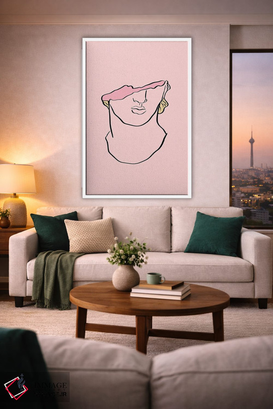 تابلو مدرن تندیس نیم تنه مردانه اثر گریس دیجیتال آرت کو - D1W