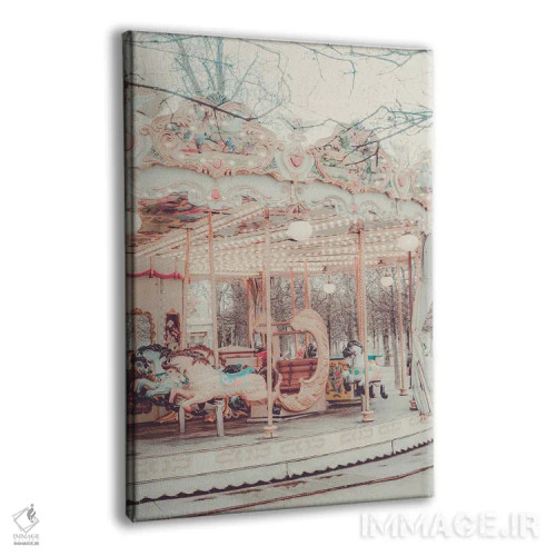 تابلو دکوراتیو چرخ وفلک طلایی پاریس اثر گریس دیجیتال آرت کو - نمای پرسپکتیو محصول
