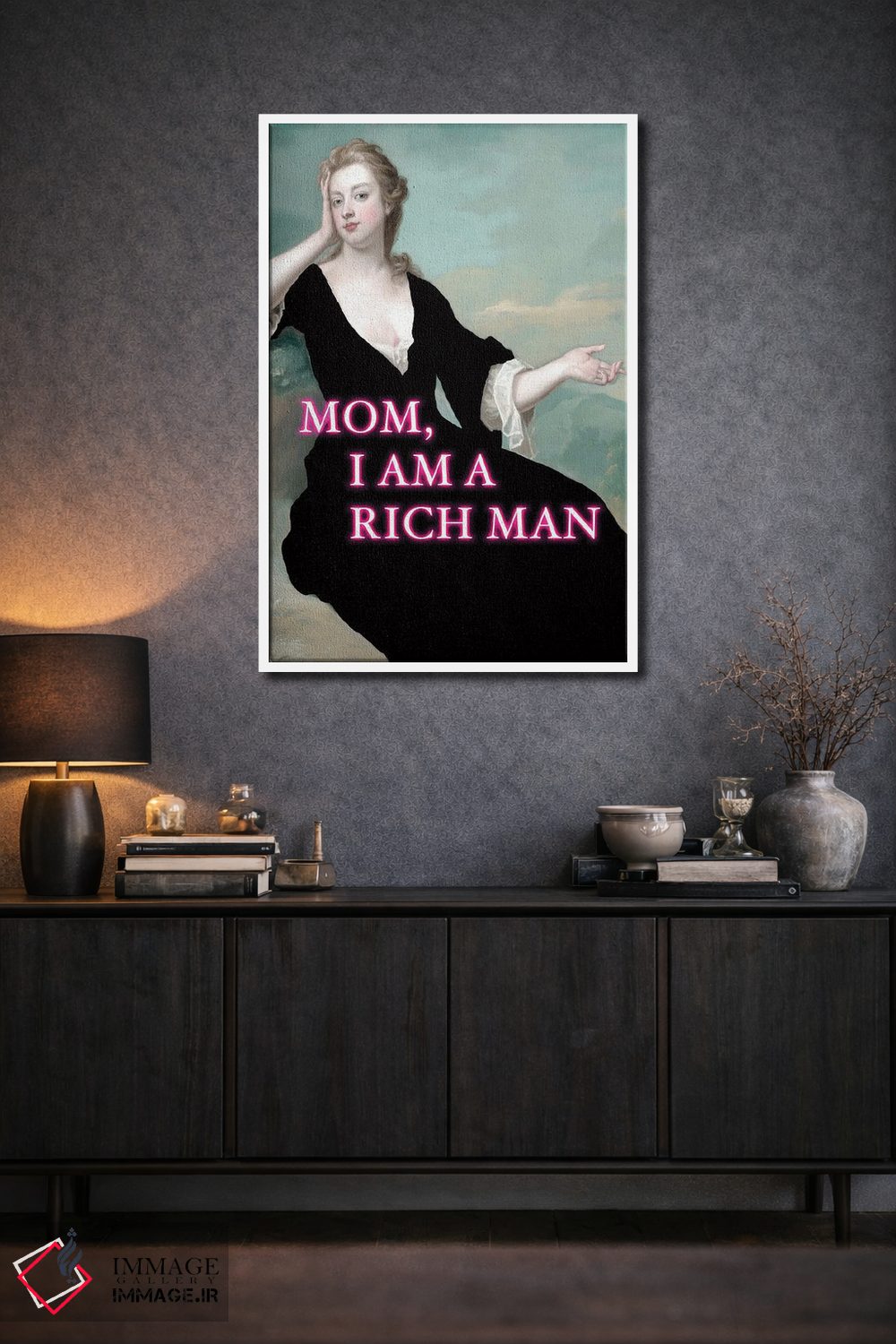 تابلو دکوراتیو I Am A Rich Man,مامان، من مرد ثروتمندی هستم اثر گریس دیجیتال آرت کو - D2W