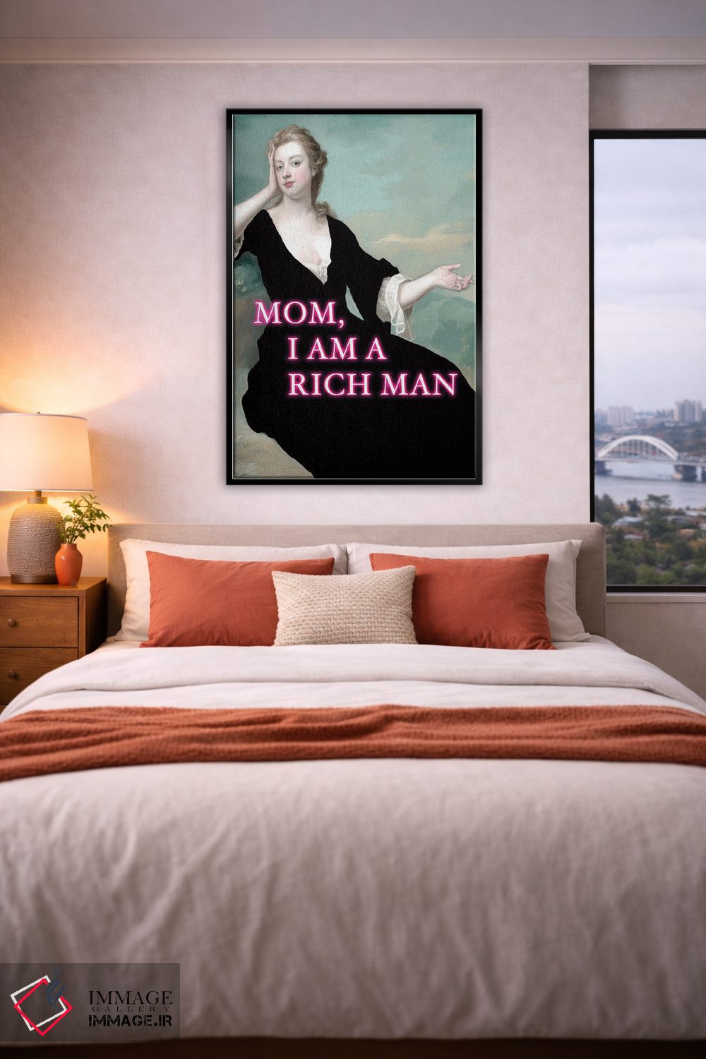 تابلو دکوراتیو I Am A Rich Man,مامان، من مرد ثروتمندی هستم اثر گریس دیجیتال آرت کو - D4B