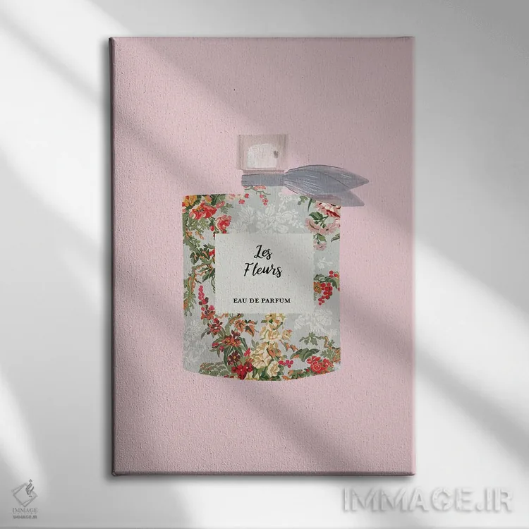 تابلو مدرن شیشه عطر له فلور اثر گریس دیجیتال آرت کو - نمای روبهرو روی دیوار