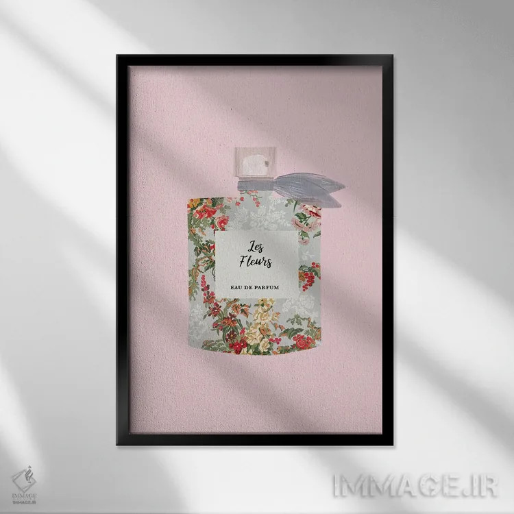 تابلو مدرن شیشه عطر له فلور اثر گریس دیجیتال آرت کو - نمای قابدار مشکی
