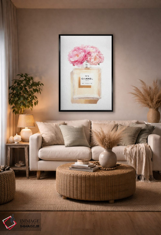 تابلو مدرن شیشه عطر صدتومانی اثر گریس دیجیتال آرت کو - D5B