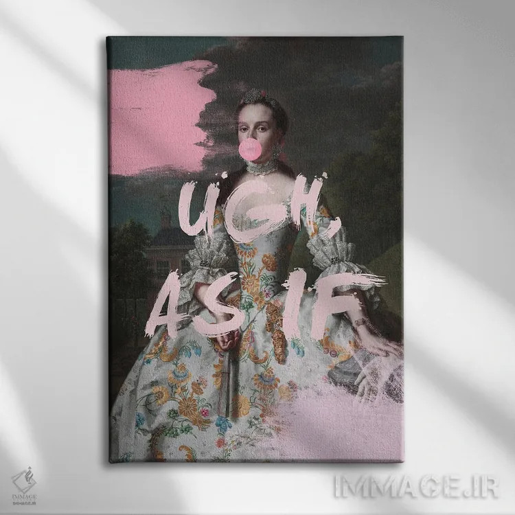 تابلو دکوراتیو As If Pink Altered Art,اوه، مثل اینکه هنر دگرگون شد… اثر گریس دیجیتال آرت کو - نمای روبهرو روی دیوار