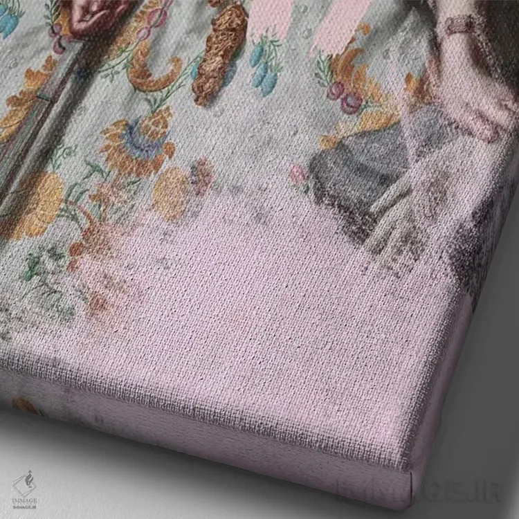 تابلو دکوراتیو As If Pink Altered Art,اوه، مثل اینکه هنر دگرگون شد… اثر گریس دیجیتال آرت کو - نمای نزدیک بافت بوم