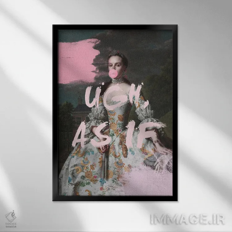 تابلو دکوراتیو As If Pink Altered Art,اوه، مثل اینکه هنر دگرگون شد… اثر گریس دیجیتال آرت کو - نمای قابدار مشکی