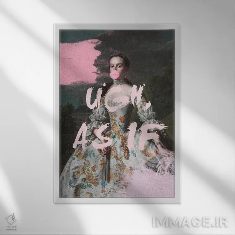 تابلو دکوراتیو As If Pink Altered Art,اوه، مثل اینکه هنر دگرگون شد… اثر گریس دیجیتال آرت کو - نمای قابدار سفید
