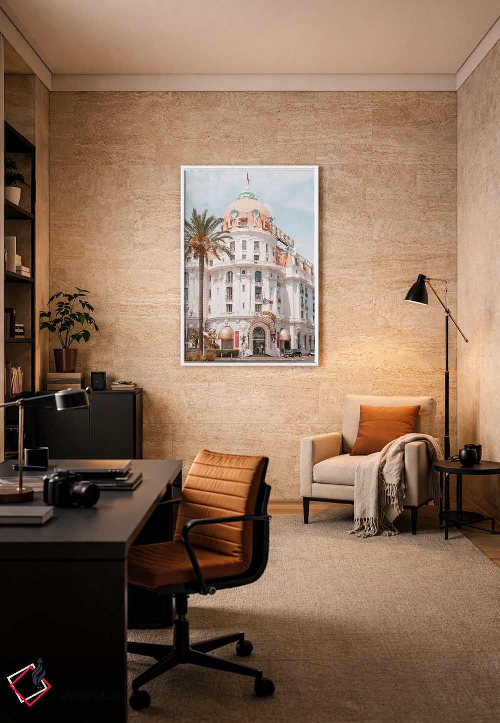 تابلو دکوراتیو ساختمان ریویرا فرانسه اثر گریس دیجیتال آرت کو - D6W