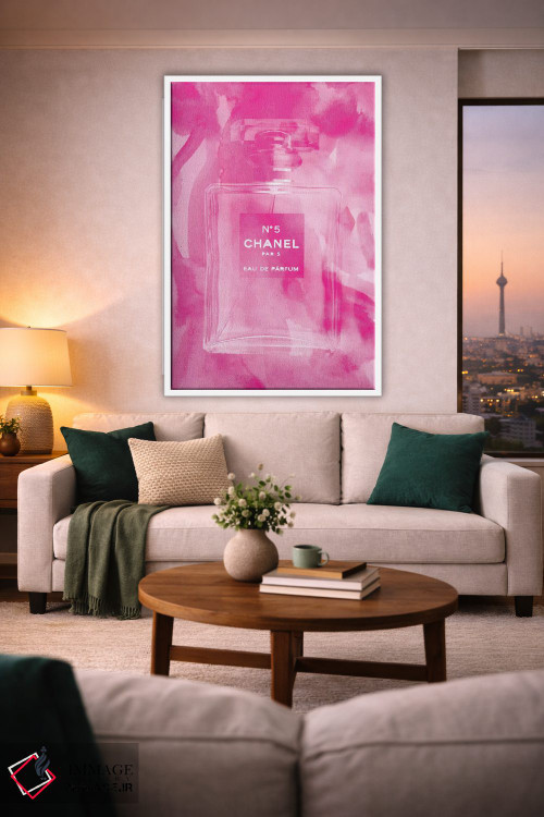 تابلو دکوراتیو عطر صورتی اثر گریس دیجیتال آرت کو - D1W
