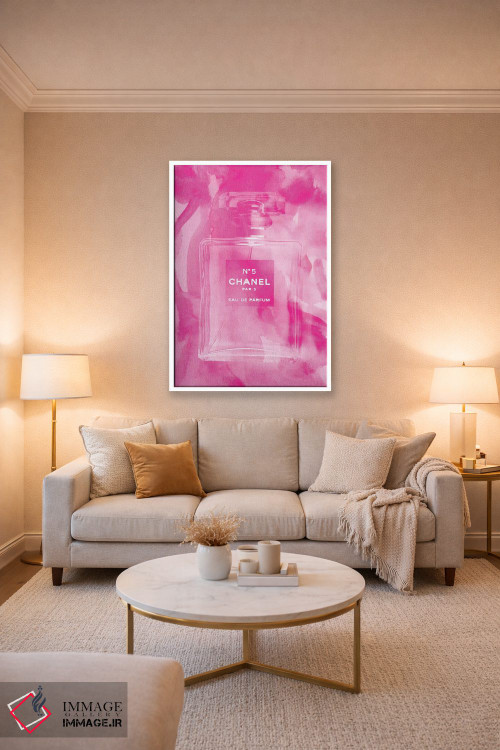 تابلو دکوراتیو عطر صورتی اثر گریس دیجیتال آرت کو - D3W