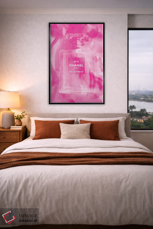 تابلو دکوراتیو عطر صورتی اثر گریس دیجیتال آرت کو - D4B