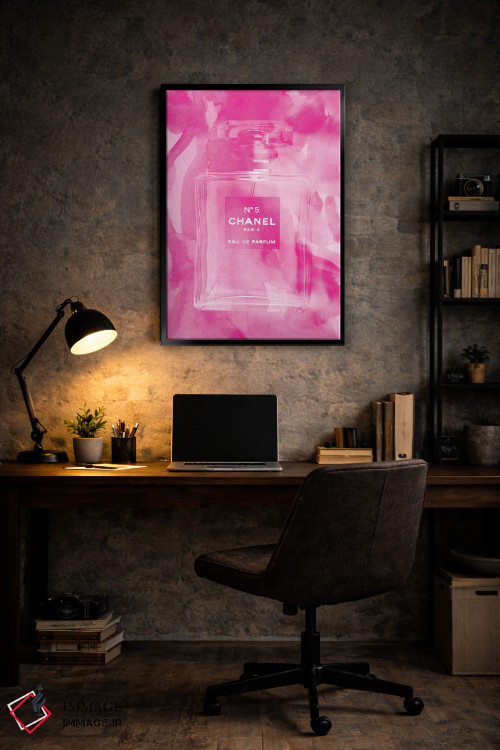 تابلو دکوراتیو عطر صورتی اثر گریس دیجیتال آرت کو - D6B