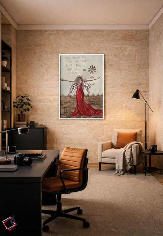 تابلو دکوراتیو داشتن جایی برای رفتن اثر فرشتگان روت - D6W