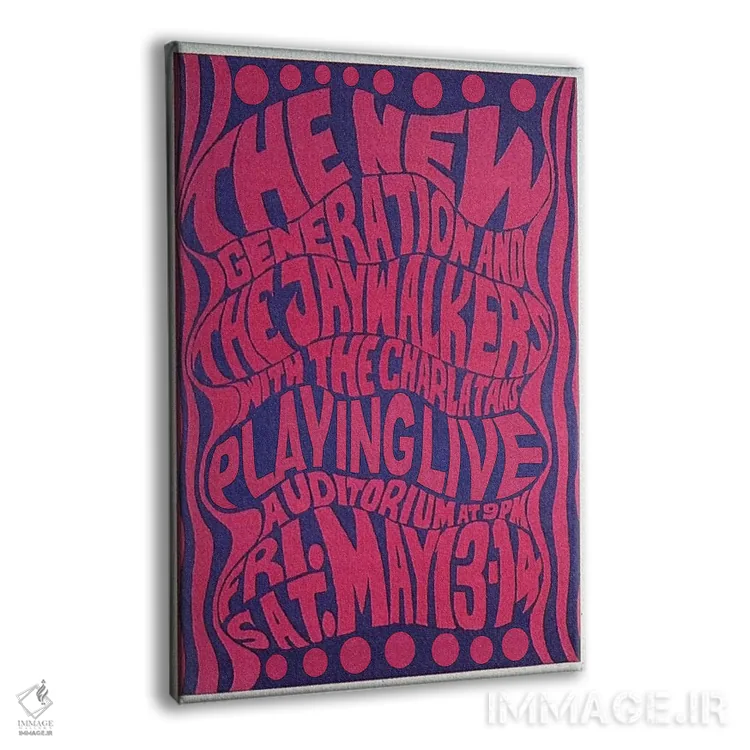 تابلو دکوراتیو The Jaywalkers & The Charlatans At The Fillmore Auditorium Po… اثر رادیو دیز - نمای پرسپکتیو محصول