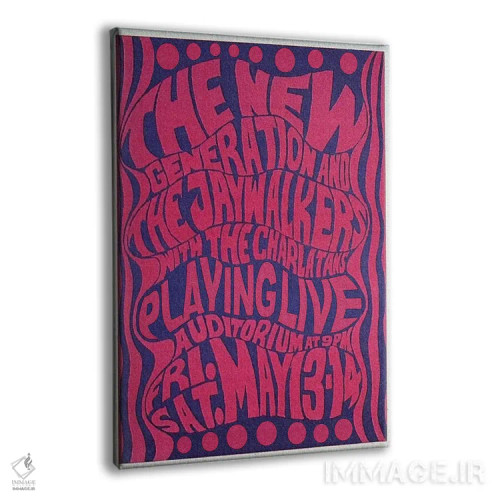 تابلو دکوراتیو The Jaywalkers & The Charlatans At The Fillmore Auditorium Po… اثر رادیو دیز - نمای پرسپکتیو محصول