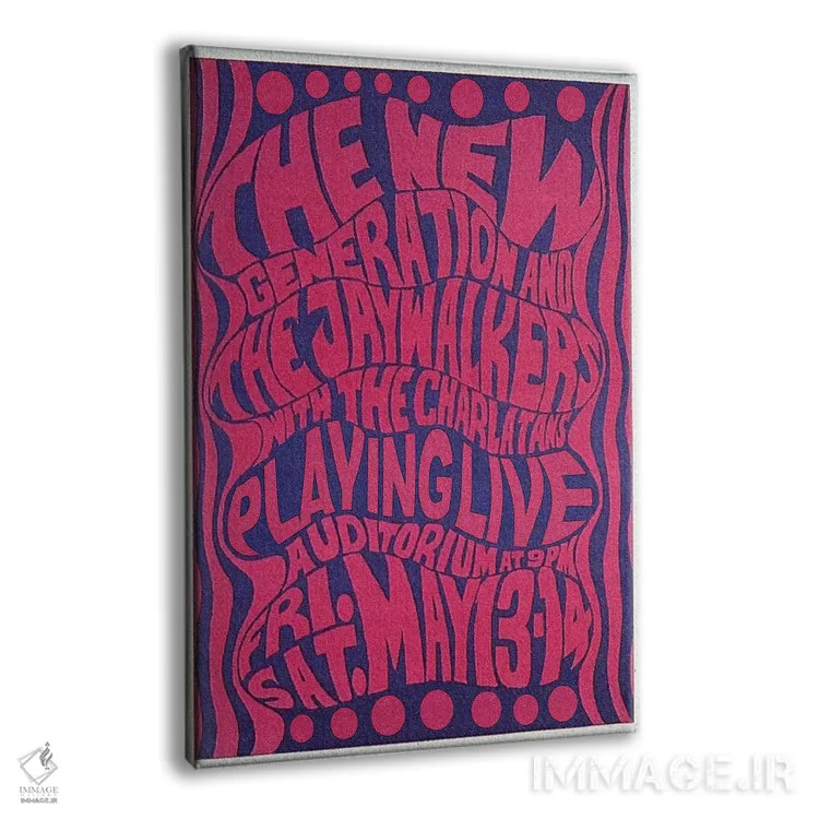 تابلو دکوراتیو The Jaywalkers & The Charlatans At The Fillmore Auditorium Po… اثر رادیو دیز - نمای پرسپکتیو محصول