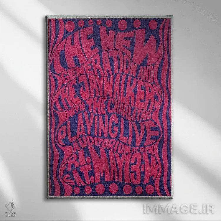 تابلو دکوراتیو The Jaywalkers & The Charlatans At The Fillmore Auditorium Po… اثر رادیو دیز - نمای روبهرو روی دیوار