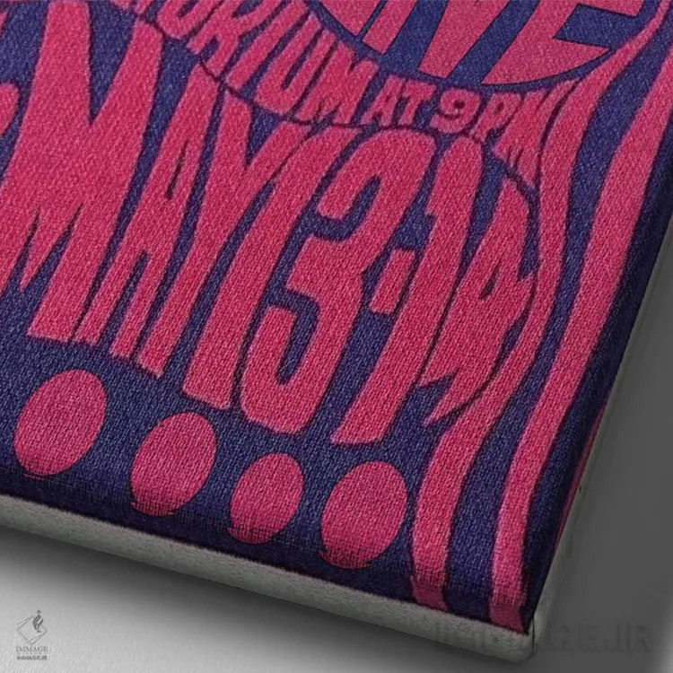 تابلو دکوراتیو The Jaywalkers & The Charlatans At The Fillmore Auditorium Po… اثر رادیو دیز - نمای نزدیک بافت بوم