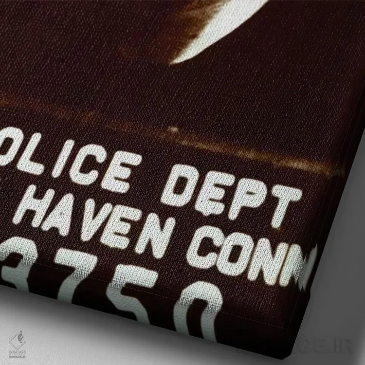 تابلو دکوراتیو جیم موریسون؛ عکس بازداشت ۲ اثر رادیو دیز - نمای نزدیک بافت بوم