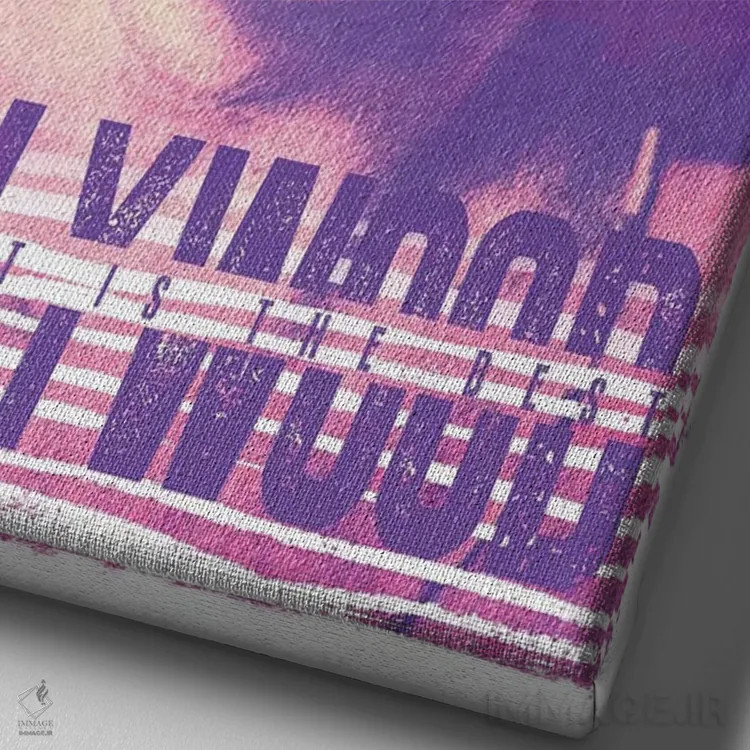 تابلو دکوراتیو جیم موریسون؛ زندگی در هالیوود اثر رادیو دیز - نمای نزدیک بافت بوم