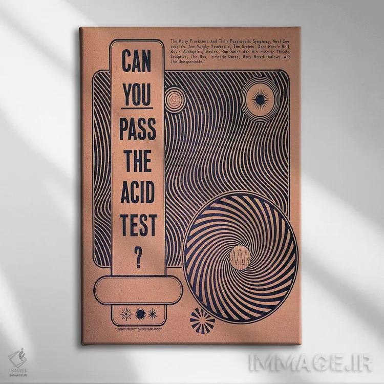 تابلو دکوراتیو آزمایش اسید اثر رادیو دیز - نمای روبهرو روی دیوار