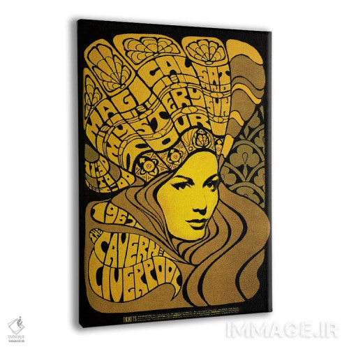 تابلو دکوراتیو پوستر یادبود تور جادویی بیتلز اثر رادیو دیز - نمای پرسپکتیو محصول