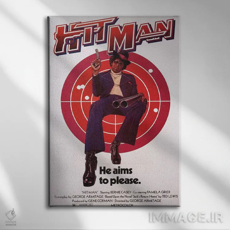 تابلو دکوراتیو پوستر فیلم هیت من اثر رادیو دیز - نمای روبهرو روی دیوار