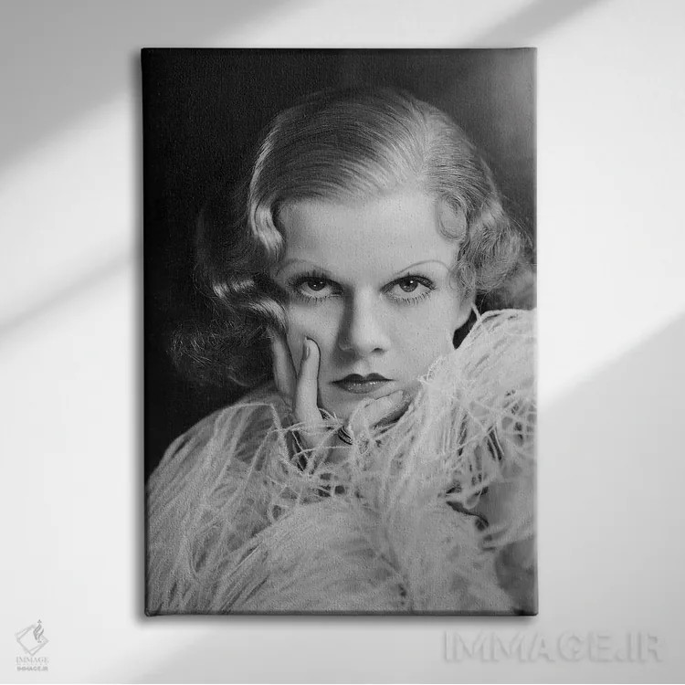 تابلو دکوراتیو جین هارلو در ژست اثر رادیو دیز - نمای روبهرو روی دیوار