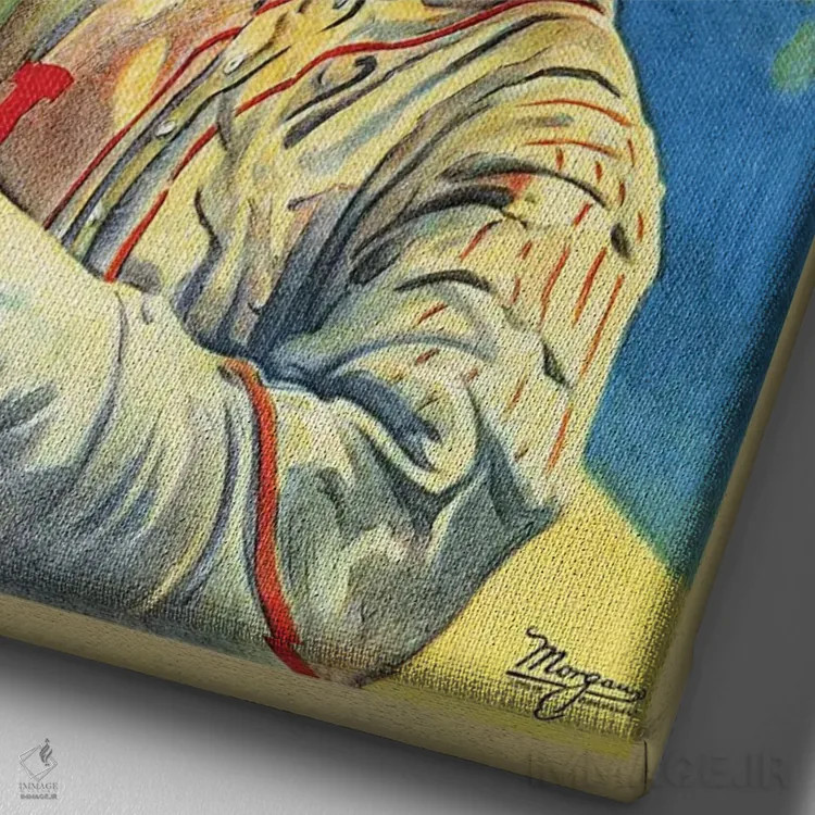 تابلو دکوراتیو بیب به خانه می آید اثر رادیو دیز - نمای نزدیک بافت بوم