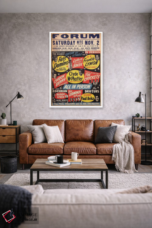 تابلو دکوراتیو پوستر بزرگترین نمایش ستارگان سال ۵۷ در فروم اثر رادیو دیز - D1W