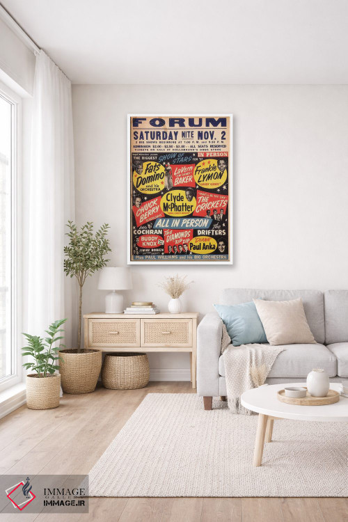 تابلو دکوراتیو پوستر بزرگترین نمایش ستارگان سال ۵۷ در فروم اثر رادیو دیز - D3W