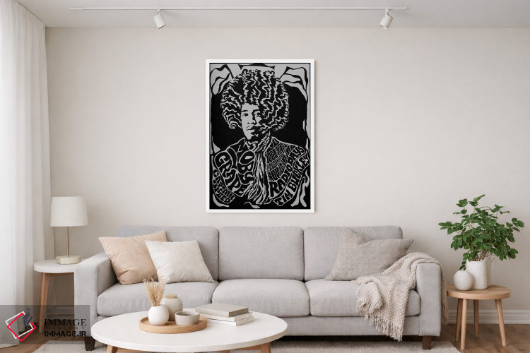 تابلو دکوراتیو پوستر یادبود اولین تور آمریکا جیمی هندریکس ۱۹۶۷ در ارل وارن ش… اثر رادیو دیز - D4W