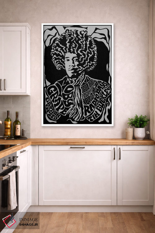 تابلو دکوراتیو پوستر یادبود اولین تور آمریکا جیمی هندریکس ۱۹۶۷ در ارل وارن ش… اثر رادیو دیز - D5W