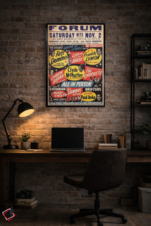 تابلو دکوراتیو پوستر بزرگترین نمایش ستارگان سال ۵۷ در فروم اثر رادیو دیز - D5B