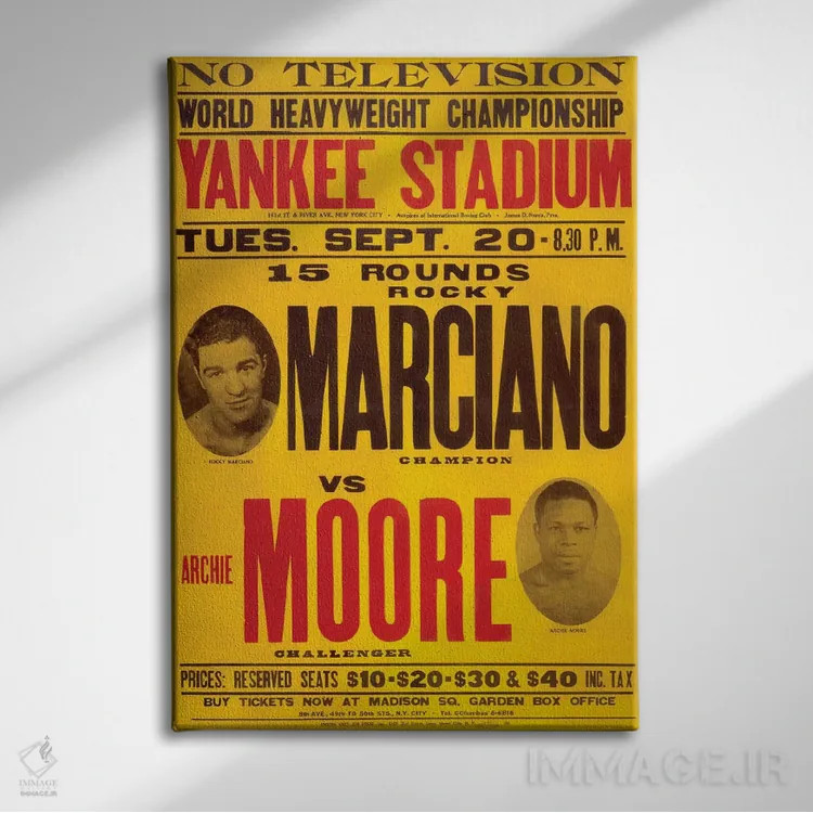 تابلو دکوراتیو مارسیانو مقابل مور اثر رادیو دیز - نمای روبهرو روی دیوار