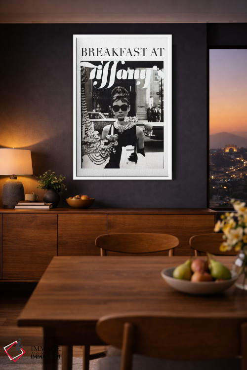 تابلو دکوراتیو آدری هپبورن کلاسیک تیفانی اثر رادیو دیز - D2W