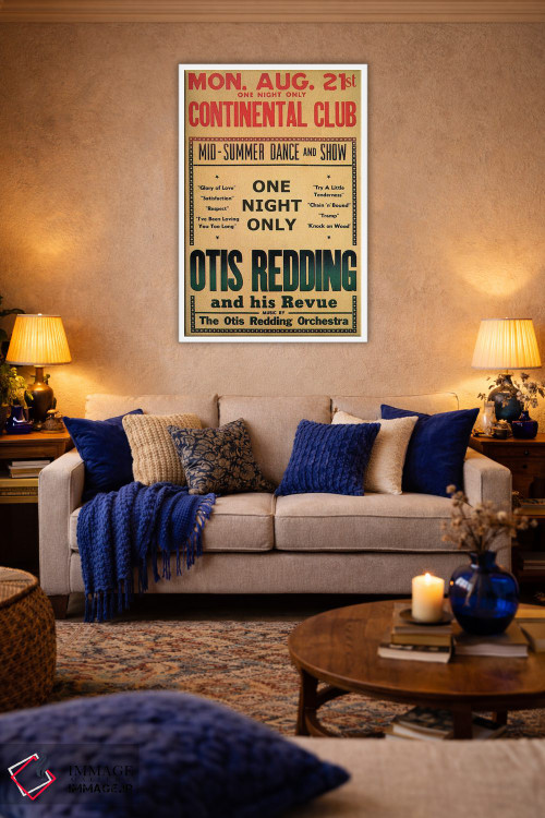 تابلو دکوراتیو August 1967,اوتیس رباورگ در بروشور رقص و نمایش باشگاه کونتیننت… اثر رادیو دیز - D2W