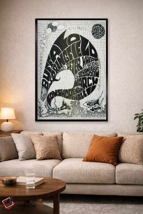 تابلو دکوراتیو کلاژ کنسرت های بیگ فیش قدیمی اثر رادیو دیز - D2B