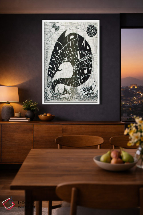 تابلو دکوراتیو کلاژ کنسرت های بیگ فیش قدیمی اثر رادیو دیز - D3W