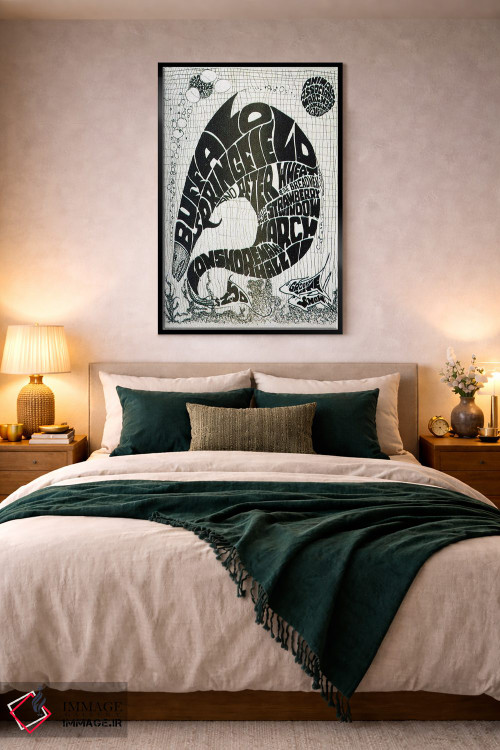 تابلو دکوراتیو کلاژ کنسرت های بیگ فیش قدیمی اثر رادیو دیز - D5B