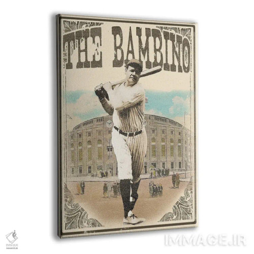 تابلو دکوراتیو ژست گیر بیس بال BR اثر رادیو دیز - نمای پرسپکتیو محصول