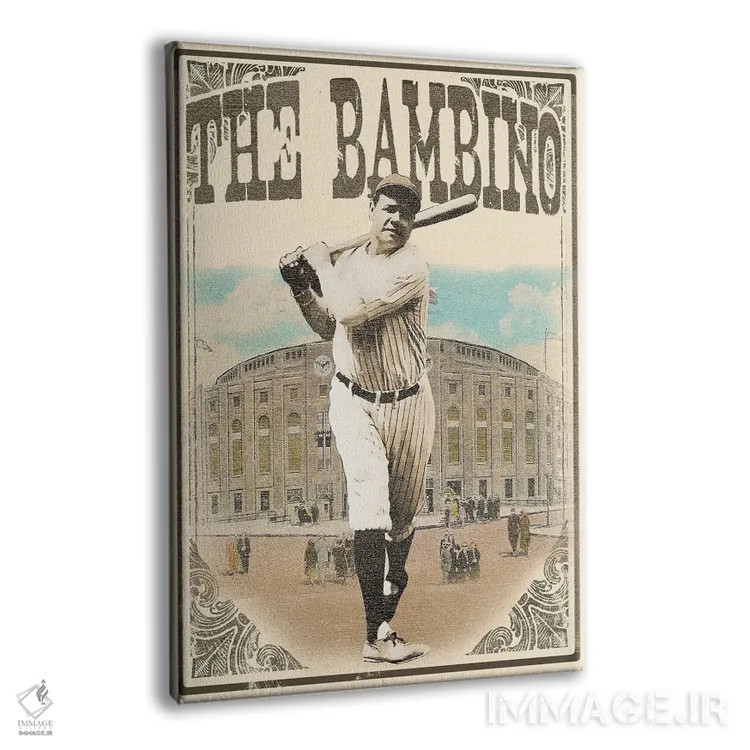 تابلو دکوراتیو ژست گیر بیس بال BR اثر رادیو دیز - نمای پرسپکتیو محصول