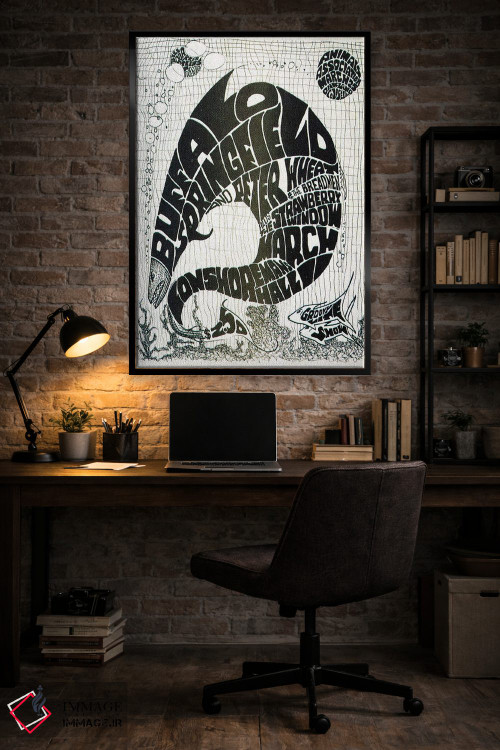 تابلو دکوراتیو کلاژ کنسرت های بیگ فیش قدیمی اثر رادیو دیز - D6B